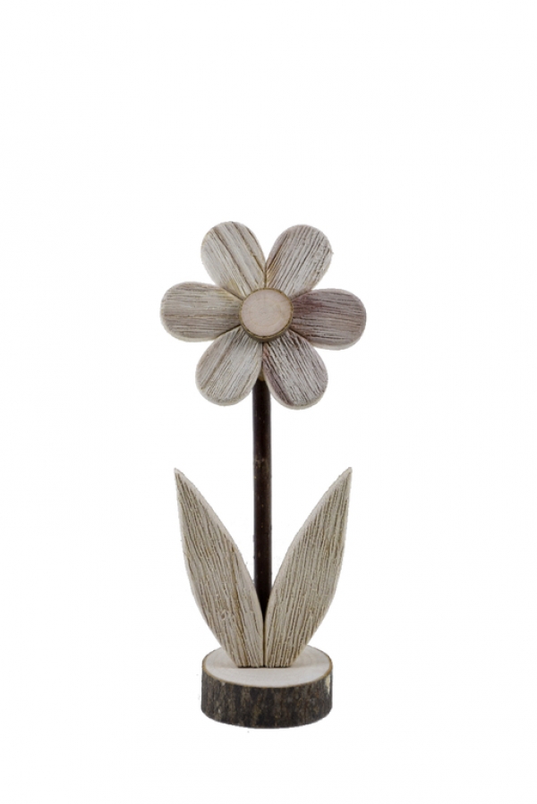 Jarní dekorace dřevěná květina velká 38cm 