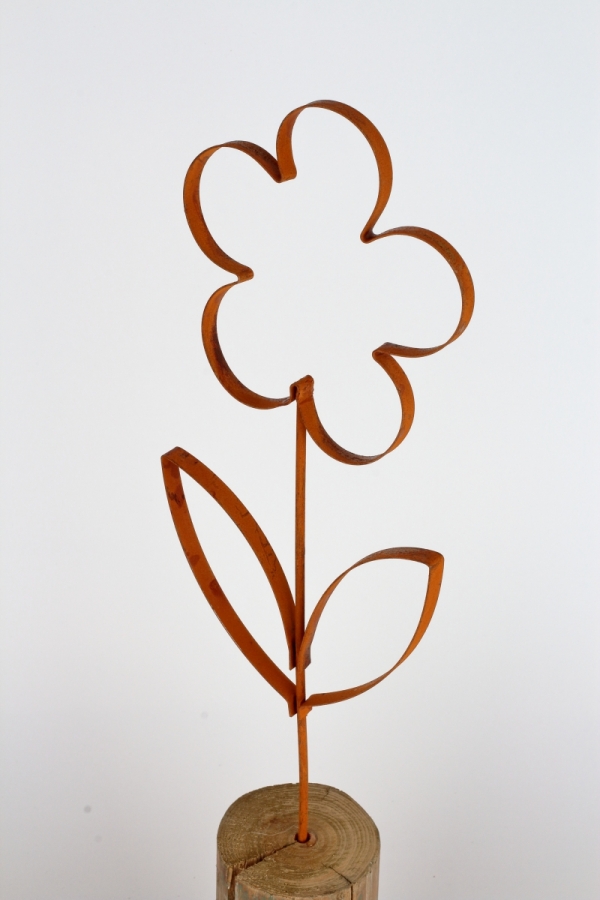 Jarní dekorace kovová květina 46cm