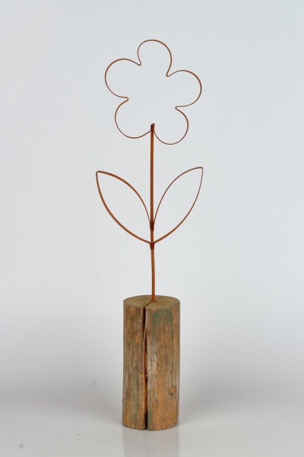 Jarní dekorace kovová květina 46cm