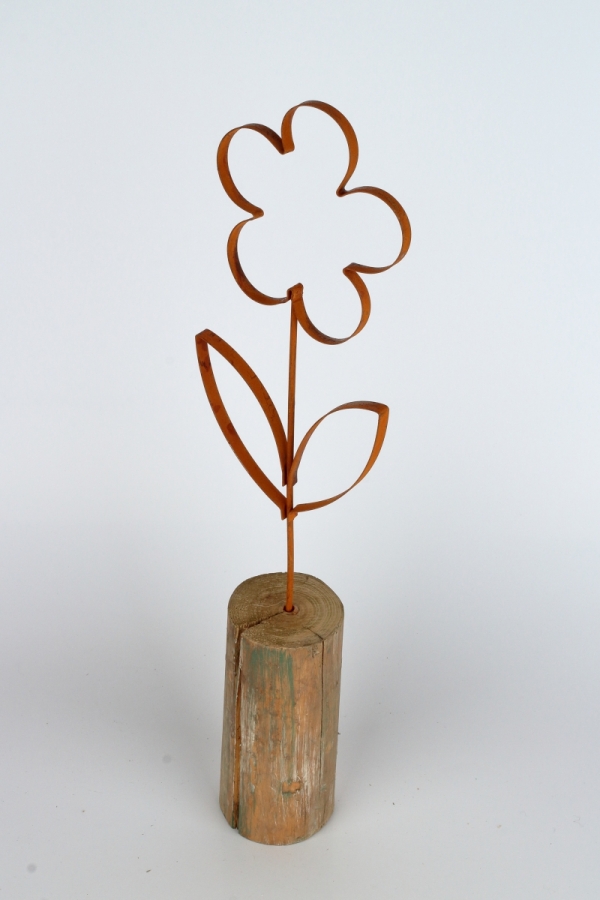 Jarní dekorace kovová květina 46cm