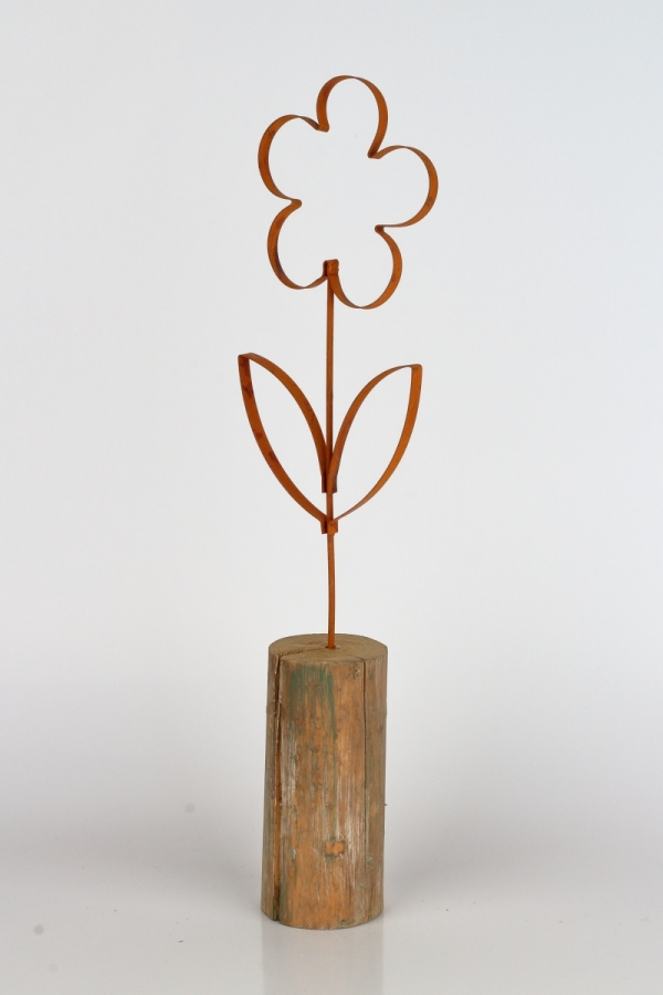 Jarní dekorace kovová květina 46cm