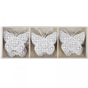 Jarní dekorace kovový motýl