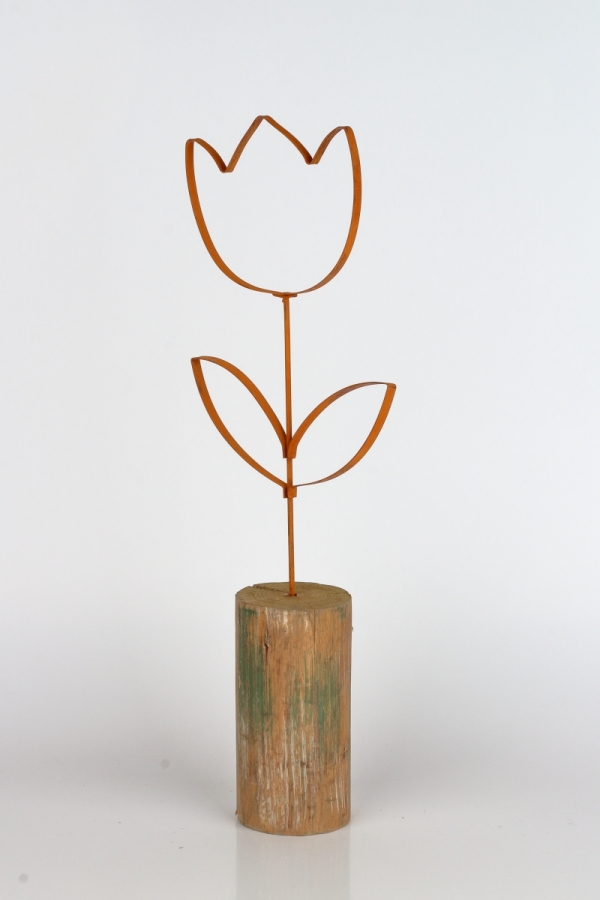 Jarní dekorace kovový tulipán 46cm