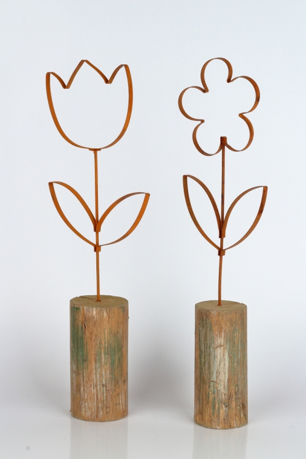 Jarní dekorace kovový tulipán 46cm