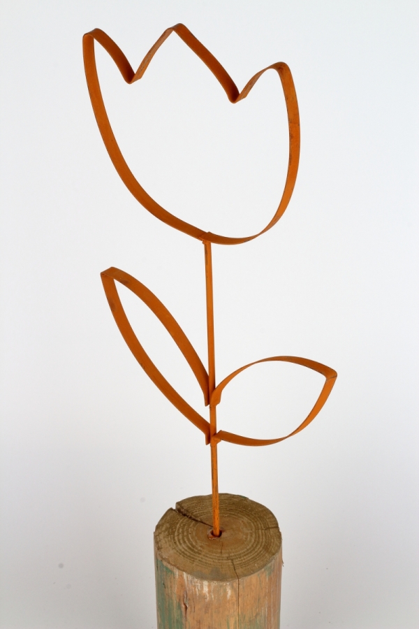 Jarní dekorace kovový tulipán 46cm