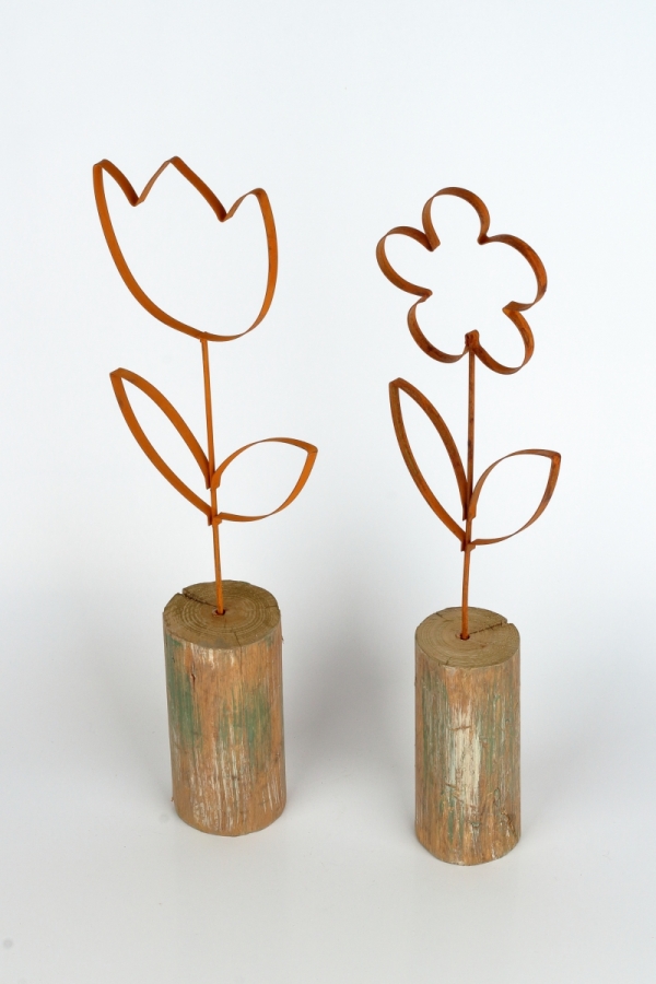 Jarní dekorace kovový tulipán 46cm