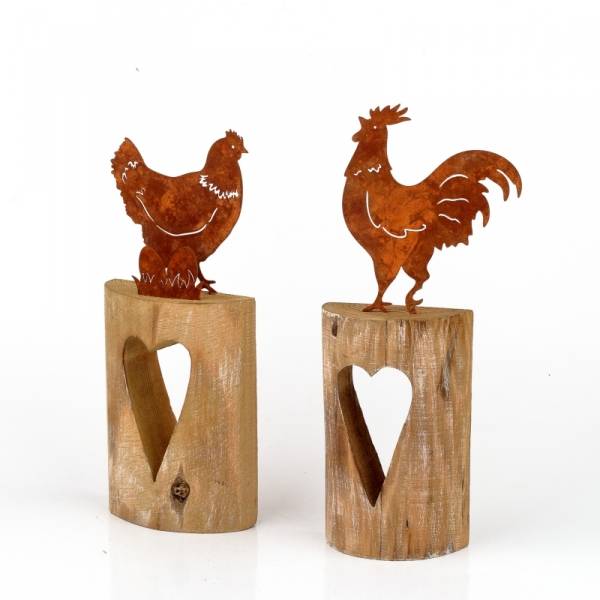 Jarní dekorace slepice 28cm