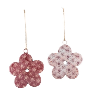 Jarní výzdoba oken květina, starorůžová 9x9cm