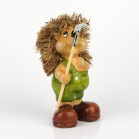 Ježek stojící s hráběmi 17cm