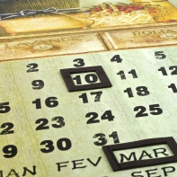 Kalendář nástěnný magnetický levandule 25x33cm 