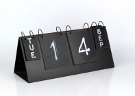 Kalendář stolní černý kovový 35x13x14cm