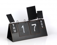 Kalendář stolní černý kovový 35x13x14cm