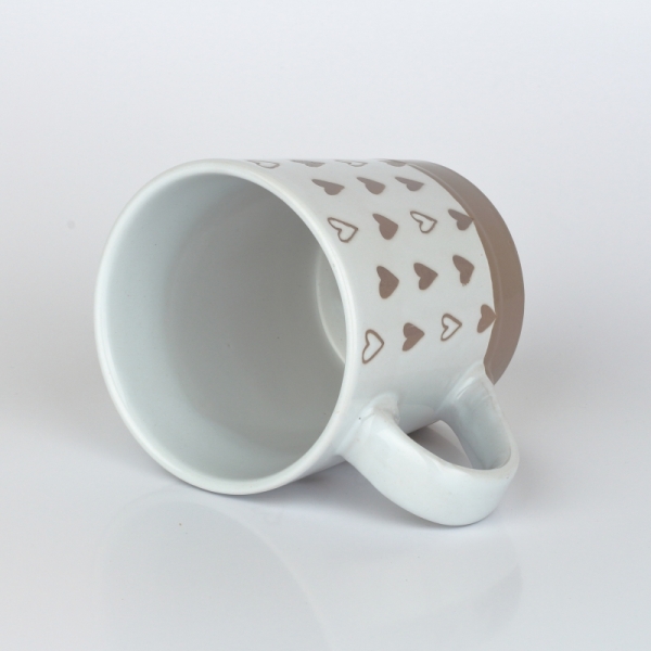 Kameninový hrnek srdce světlý 473ml