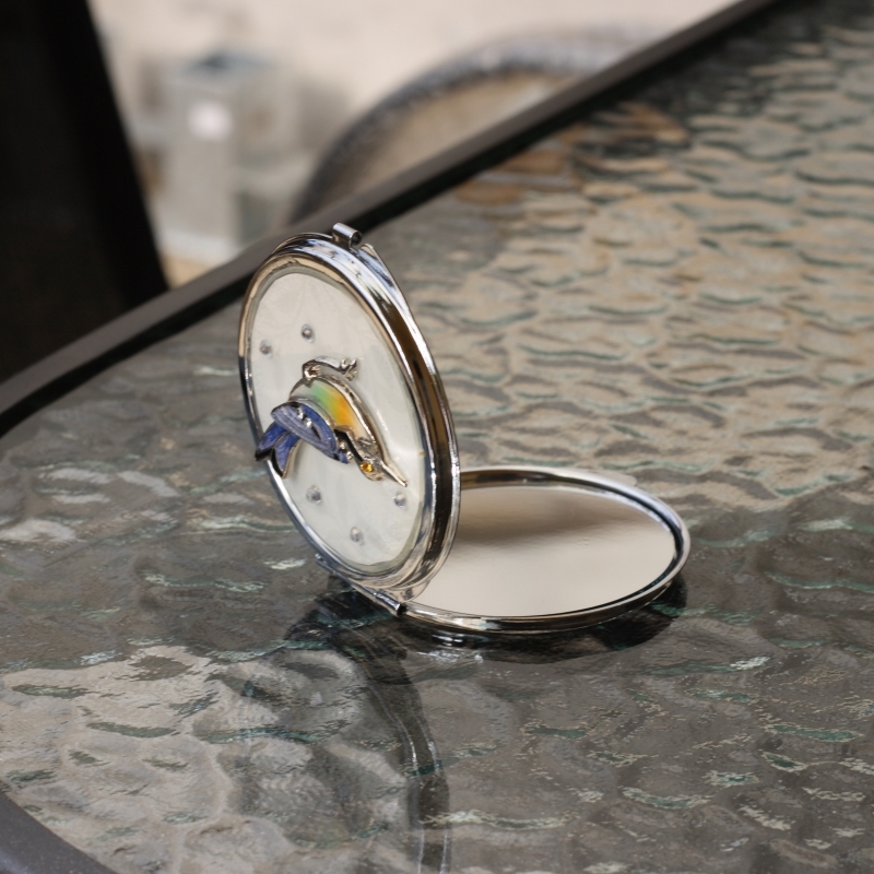 Kapesní zrcátko s ptáčkem 6cm