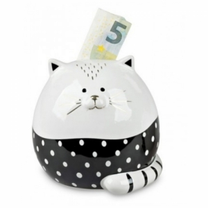 Kasička na peníze kočka 12cm