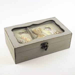 Kazeta na šití dřevěná