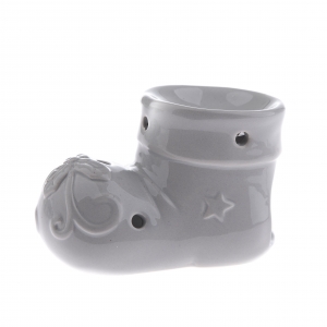 Keramická aromalampa bota šedá