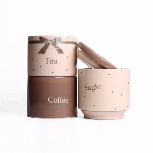Keramická dóza káva+čaj+cukr 29,5x13cm