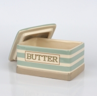 Keramická dóza na máslo CREAM AND COUNTRY 12,5x9x7cm