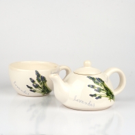 Keramická konvička a hrníček