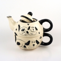 Keramická konvička na čaj 300 + 300ml