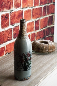 Keramická láhev/váza 33x10cm