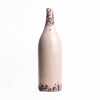 Keramická láhev/váza krémová 33x10cm
