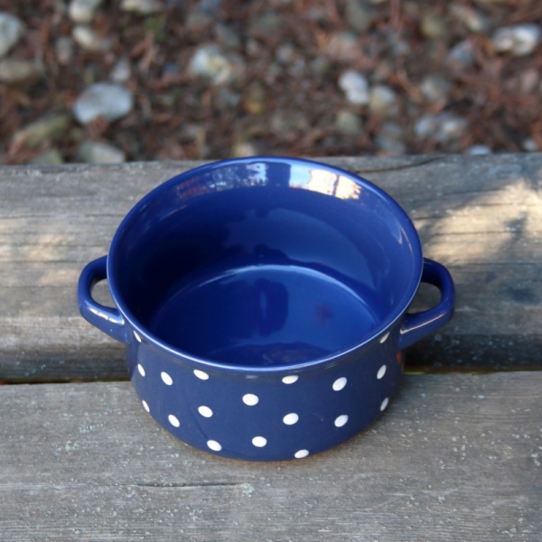 Keramická miska s uchy modrá 560ml