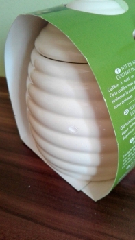 Keramická nádoba na med 13x10 cm -VYŘAZENO dek4916