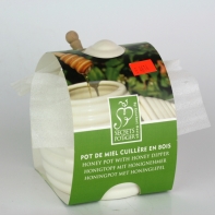 Keramická nádoba na med 13x10 cm -VYŘAZENO dek4916