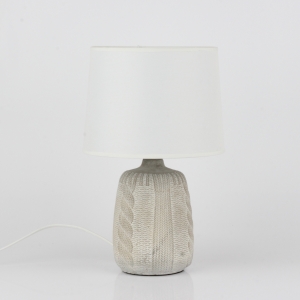 Keramická stolní lampa pletený vzor 22x36cm