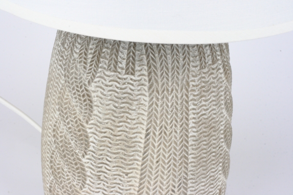 Keramická stolní lampa pletený vzor 22x36cm