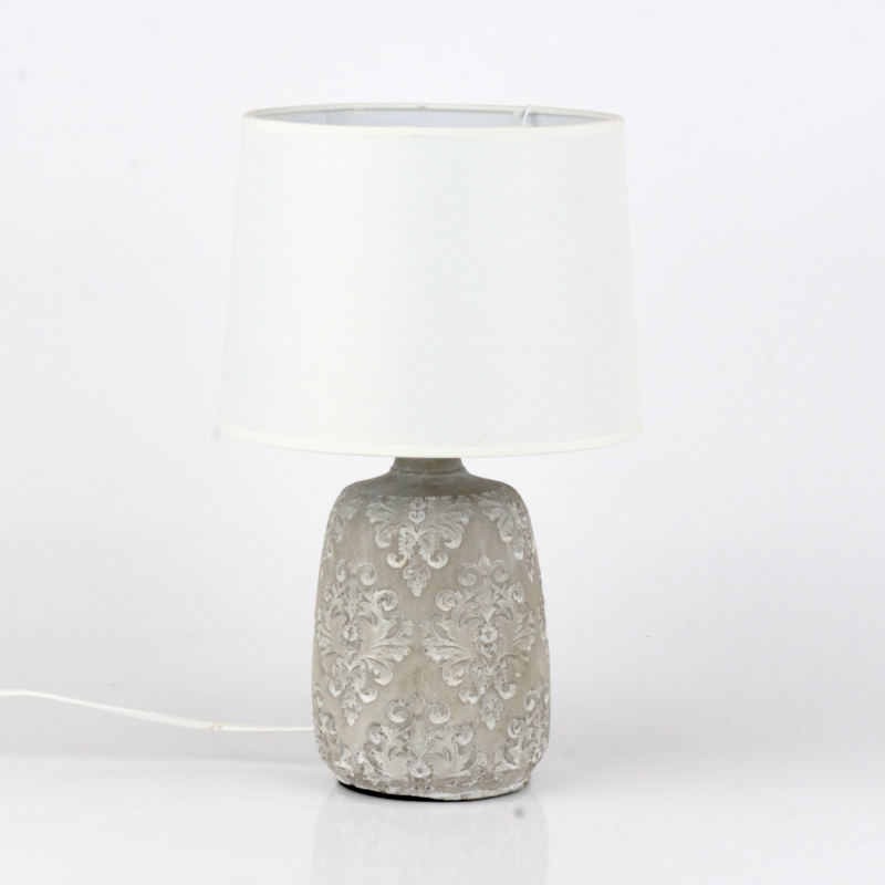 Keramická stolní lampa zámecký reliéf 22x36cm