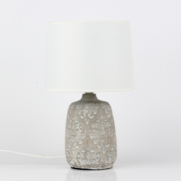 Keramická stolní lampa zámecký reliéf 22x36cm