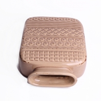 Keramická váza aztécký vzor hnědá 27x20cm