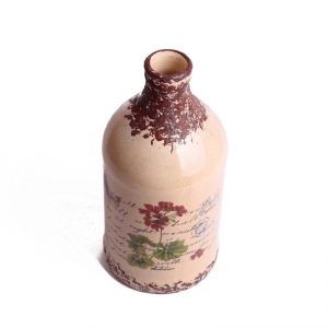 Keramická váza krémová 21x9cm