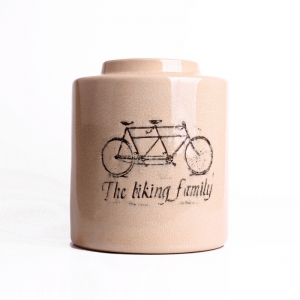 Keramická váza The biking family 21cm