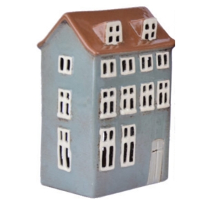 Keramické domečky na svíčku 10,5x16x7,5cm A