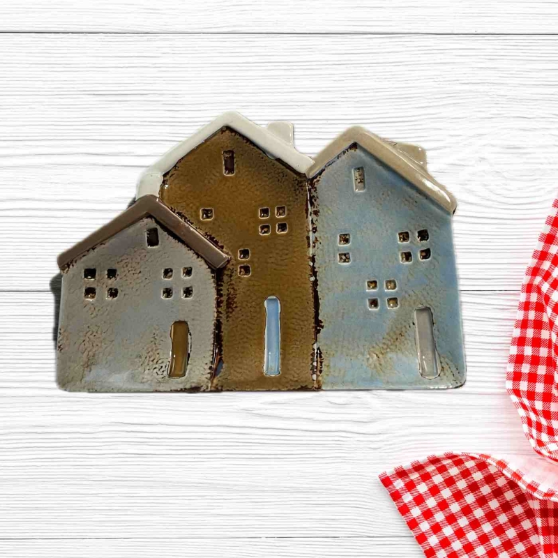 Keramické domečky - tácek na servírování 20 x 14 x 2 cm