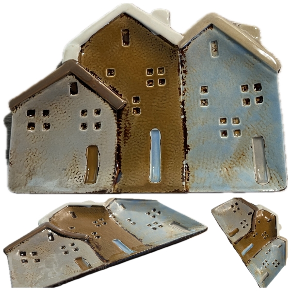 Keramické domečky - tácek na servírování 20 x 14 x 2 cm