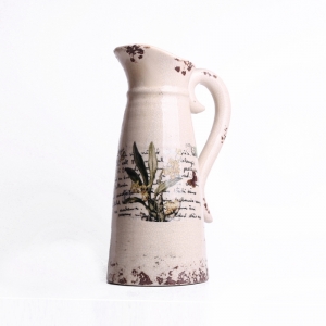 Keramické nádobí -  džbánek / váza krémový 30cm