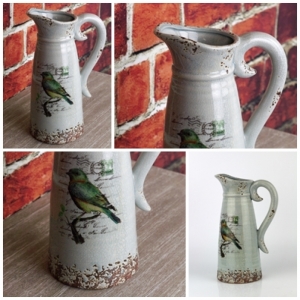 Keramické nádobí -  džbánek / váza modrá 30cm