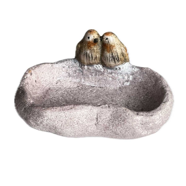 Keramické pítko pro ptáky Zamilovaní ptáčci 20,2 × 10,3 × 15,7 cm