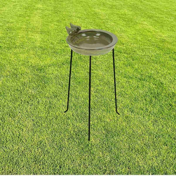 Keramické pítko pro ptáky zelené 30,7cm