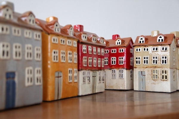 Keramické vánoční domečky 14x19x7,5cm C