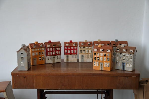 Keramické vánoční domečky 14x19x7,5cm C