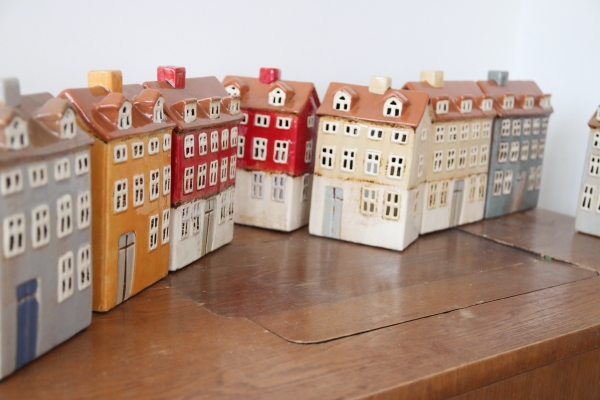 Keramické vánoční domečky 14x19x7,5cm C