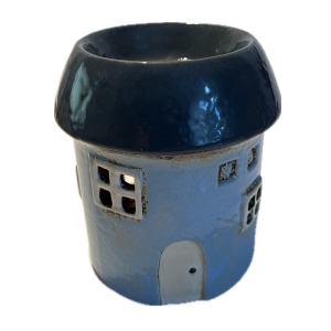 Keramický domeček - aromalampa BLUE