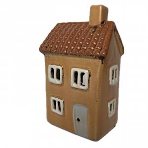Keramický domeček na čajovou svíčku 9x15x7cm Typ C