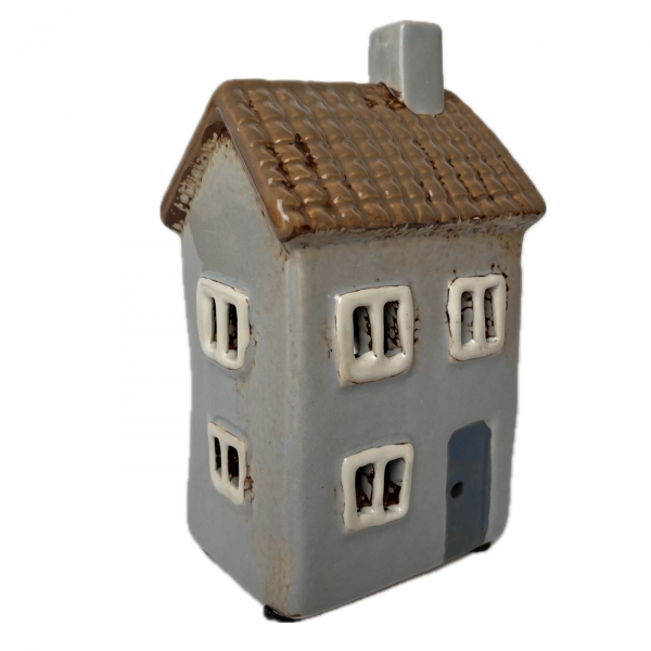 Keramický domeček na čajovou svíčku 9x15x7cm Typ D